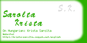 sarolta krista business card